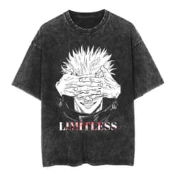 Jujutsu Kaisen Yuji Itadori & Ryomen Sukuna Split Face Printed T-shirt Men's and Women's Washed T-shirt High Quality T-shirt