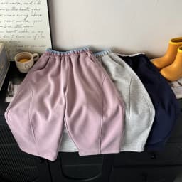 Spring Casual Children Pants Girls Elastic Waist Loose Fit Sweatpants Soft Kids Boys Sport Trousers