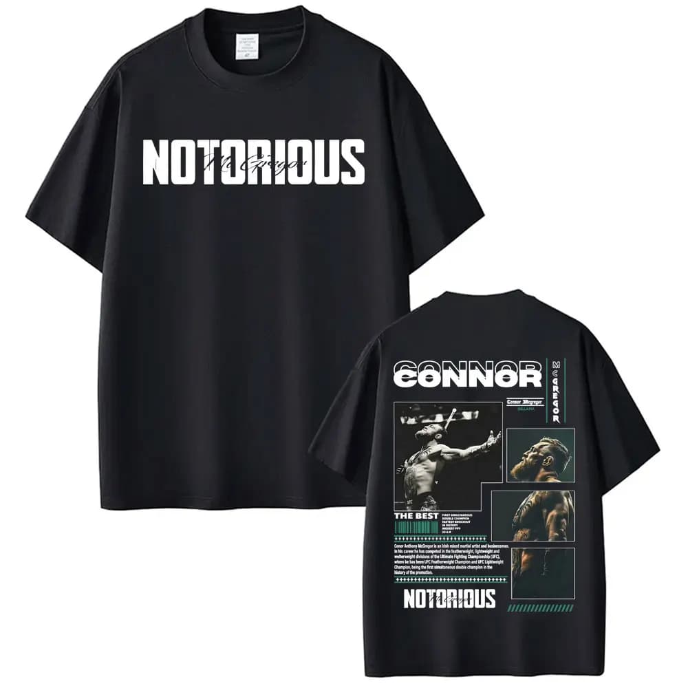 Limited Connor Mcgregor The Notorious Graphic Tee Shirt Men Women Fashion Retro Classic T Shirt Casual Cotton Oversized T Shirts