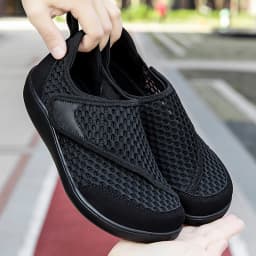 Wide Box Open Shoes for Elderly Adjustable Diabetic Shoes for Swollen Foot Wide Hallux Valgus Bunion Orthopedics Men Women