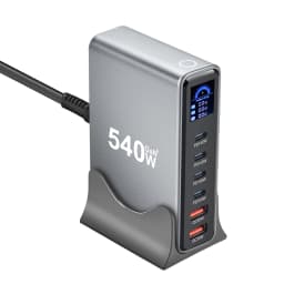 540W Multi-Port GaN Desktop Charger with LCD Screen | 140W PD3.1 Fast Charging for MacBook, iPhone 16 17, Samsung, Laptop, Table