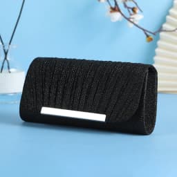 Shell Patterned Shiny Evening Bag Fashionable Single-Shoulder Clutch with Five Gold Edges for Versatile Party And Banquet Use