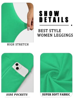 Women Capri Pants with Pockets 5 Inch High Waisted Super Soft No See Through Tummy Control Running Yoga