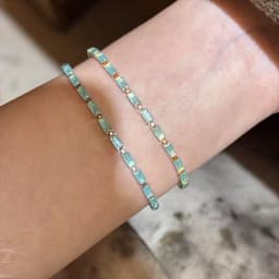 New sterling silver bracelet square full shining cat eye stone adjustable bracelet sea blue gemstone zircon silver bracelet Gift
