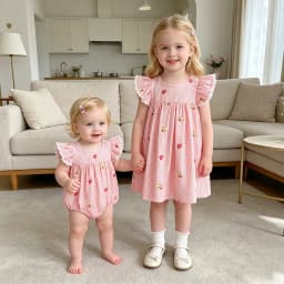 2026 Summer 0-24M Baby Girl Flying Sleeve Cotton Embroidery Baby Bodysuit 2-6Yrs Kids Sweet Party Frock Dresses Sister Clothing