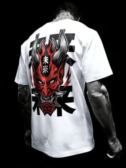 New men's summer ghost mask, futuristic letter print, comfortable and breathable round neck T-shirt outdoor street top