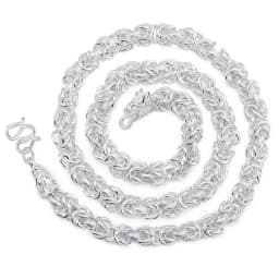 Fashion kpop solid Sterling Silver necklace for men pretty 8MM round faucet dragon 60cm Versatile jewelry wedding gifts