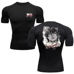 Anime Baki Hanma Men'S T Shirt Gym Fitness Boxing Outdoor Training MMA Rash Guard Tshirt Herren Jiu Jitsu Bjj Sport