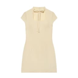 MUJER Polka Dot Women's Dress Bow Cut out Short Dresses for Women Summer Party Dresses 2026 Woman Short Sleeve Mini Dress Women