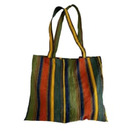 Ladies Bohemian Striped Linen Tote Bag Large Capacity Casual Shoulder Bag Daily Handbag for Daily Commute Shopping Travel