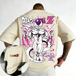 2026 Dragon Ball Anime Cotton T-shirt Summer New Frieza Color Printed Men's and Women's Harajuku Casual Parent Child Top