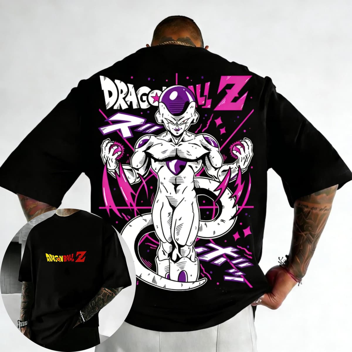 2026 Dragon Ball Anime Cotton T-shirt Summer New Frieza Color Printed Men's and Women's Harajuku Casual Parent Child Top