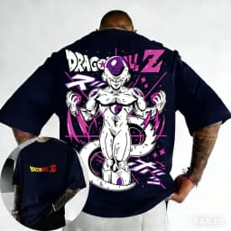 2026 Dragon Ball Anime Cotton T-shirt Summer New Frieza Color Printed Men's and Women's Harajuku Casual Parent Child Top