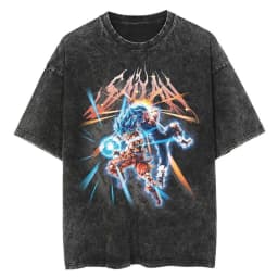 Hip Hop Streetwear Japan Anime Dragon Ball Print Oversized T-Shirt Men Washed Vintage Black Tshirt Summer Casual Cotton T Shirt
