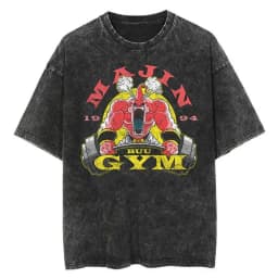 Hip Hop Streetwear Japan Anime Dragon Ball Print Oversized T-Shirt Men Washed Vintage Black Tshirt Summer Casual Cotton T Shirt