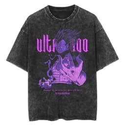 Hip Hop Streetwear Japan Anime Dragon Ball Print Oversized T-Shirt Men Washed Vintage Black Tshirt Summer Casual Cotton T Shirt