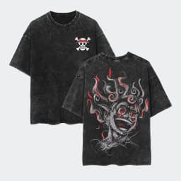 2026 New Anime ONE PIECE Anime Nika Luffy Washed T Shirt Summer Vintage Men's Women Cotton Casual Tee Top Streetwear