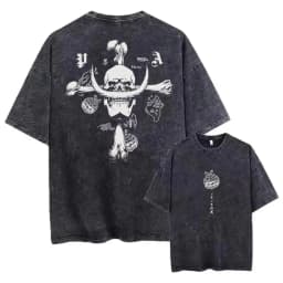 2026 New Anime ONE PIECE Anime Nika Luffy Washed T Shirt Summer Vintage Men's Women Cotton Casual Tee Top Streetwear