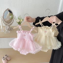 2026 Princess Style 0-2Y Baby Girls Bodysuits Ruffle Infant Rompers Lace Embroidery Cute Dress Style Kids Jumpsuit