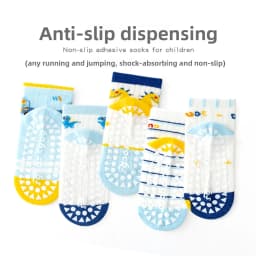 2026 Kids Anti Slip Socks Boys Girls Spring Summer Cartoon Breathable Mesh Short Socks 5 Pairs