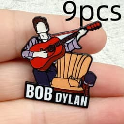 9pcs Rock Band Enamel Pins MusicSinger Series Brooch for Women Cartoon Badges on Backpack Hat Accessories Jewelry Gifts