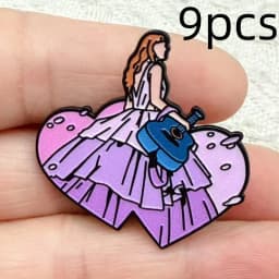 9pcs Rock Band Enamel Pins MusicSinger Series Brooch for Women Cartoon Badges on Backpack Hat Accessories Jewelry Gifts