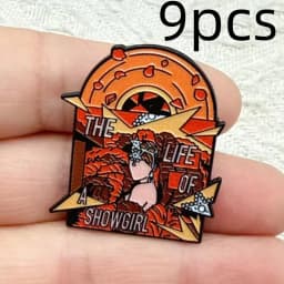 9pcs Rock Band Enamel Pins MusicSinger Series Brooch for Women Cartoon Badges on Backpack Hat Accessories Jewelry Gifts