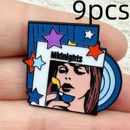 9pcs Rock Band Enamel Pins MusicSinger Series Brooch for Women Cartoon Badges on Backpack Hat Accessories Jewelry Gifts