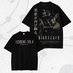 Retro Fan Gift, Resident Evil T-shirt, Leon Kennedy Retro Game T-shirt, Retro Casual Daily T-shirt