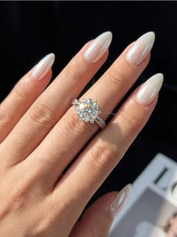 Luxury 2CT Moissanite Diamond Gemstone Engagement Rings for Women Solitaire Wedding Anniversary Jewelry