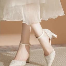 2026 New Summer Fashion Pointed Toe Buckle Latch Shoes Women High Heels Banquet Sexy Women Sandals Women Shoes 41656