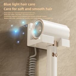 New Product: No Drilling Wall Mounted Hair Dryer With 2400W Super Power, Fast Drying, Blue Light, Silent, Hotel Home Hair Dryer