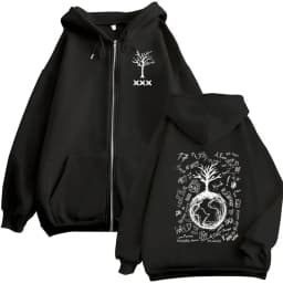 Rapper XXXTentacion Music Album 2026 Print Zipper Hoodie Men Women Casual Fashion Fleece Oversized Long Sleeve Jacket Sweatshirt