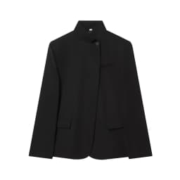 TFAFXY 2026 Spring Women Casual Blazer Long Sleeve Stand Collar Single Button Irregular Office Suit Jacket Female Coat OL