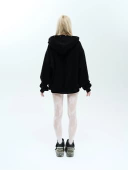 2026 New Y2K Dark Cross Hooded Zipper Hoodie American Retro Loose Jacket Punk Gothic Trendy Fashion Ins Personality Versatile