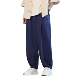 New Korea Cotton Linen Harem Pants Solid Baggy Pants Loose Large Jogger Sweatpants Breathable Casual Trousers Men's Work Pants