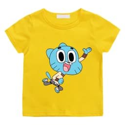 Kawaii Cotton T Shirt The Wonderfully Weird World of Gumball Kids T-Shirt Street Fashion Graphic Tshirts Breathable Casual Tees