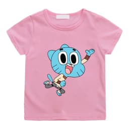 Kawaii Cotton T Shirt The Wonderfully Weird World of Gumball Kids T-Shirt Street Fashion Graphic Tshirts Breathable Casual Tees