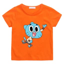 Kawaii Cotton T Shirt The Wonderfully Weird World of Gumball Kids T-Shirt Street Fashion Graphic Tshirts Breathable Casual Tees
