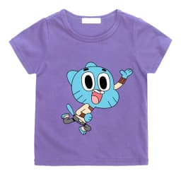 Kawaii Cotton T Shirt The Wonderfully Weird World of Gumball Kids T-Shirt Street Fashion Graphic Tshirts Breathable Casual Tees