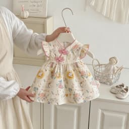 Baby Girls' Dresses Summer Floral And Cartoon-Printed Cute Girls' Dresses Sweet Chinese-Style Qipao Baby Dresses Baby Girl Cloth