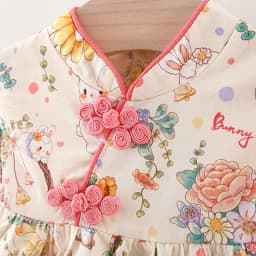 Baby Girls' Dresses Summer Floral And Cartoon-Printed Cute Girls' Dresses Sweet Chinese-Style Qipao Baby Dresses Baby Girl Cloth