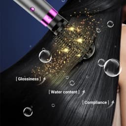 Travel Hair Dryer 5-in-1 with Straightener Curler Negative Ion Fast Drying Strong Wind 110V-220V for Home Salon Use