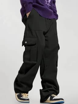 Big Pocket Wild Cargo Pants Man Loose Fit Wide Leg Baggy Cargo Pants Hip Hop Streetwear Multi-Pocket Fashion Joggers