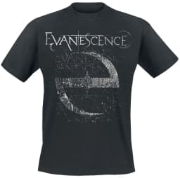 Evanescence Distressed E Logo Print Cotton T-Shirt Gothic Metal Streetwear Unisex Crew Neck Tee
