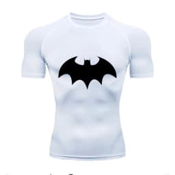 Men Compression Tee Shirt Bat Print Sport Quick Dry Gym Tshirt Summer Short Sleeve Fitness Workout Undershirt Elasticity Top