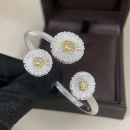 Sterling Silver Daisy Earrings, Rings, Bracelets, Italian Heavy Craftsmanship, Brushed Vintage Texture