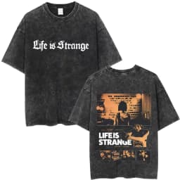 Hot Sale Game Life Is Strange Retro Washed T Shirt Men Women Casual Cotton Vintage T Shirts Unisex Fashion Oversized T-shirts