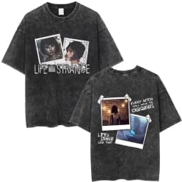 Hot Sale Game Life Is Strange Retro Washed T Shirt Men Women Casual Cotton Vintage T Shirts Unisex Fashion Oversized T-shirts