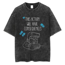 Hot Sale Game Life Is Strange Retro Washed T Shirt Men Women Casual Cotton Vintage T Shirts Unisex Fashion Oversized T-shirts